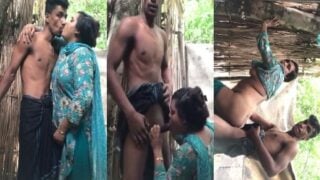 Gaanv ki pados wali bhabhi ke sath outdoor sex ka maja liya