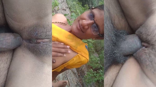 Jungel Mai Kari Sexy Chasmish Aunty Ki Chudai